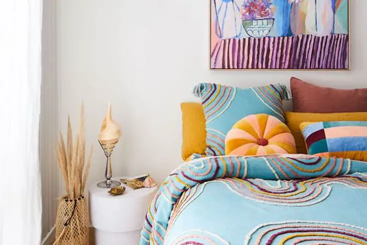 deco chambre linge de lit couleur motif blog inspiration decoration interieure