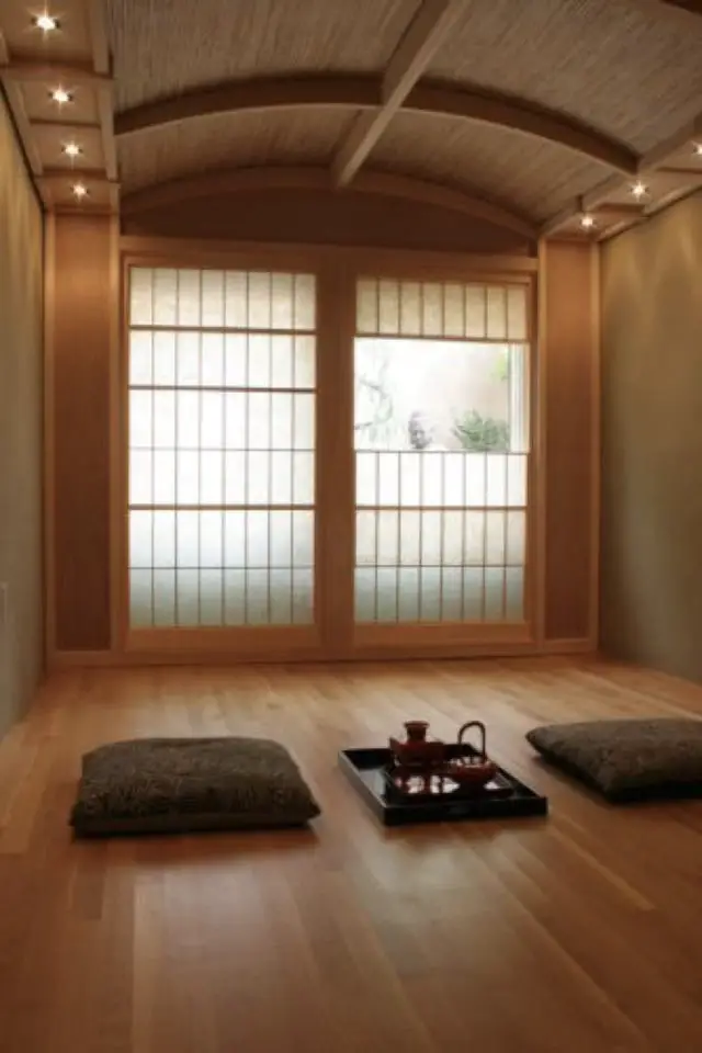 espace pour mediter chez soi minimalisme épuré bois japon