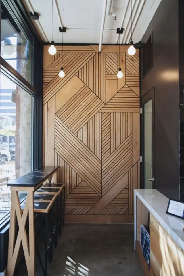 exemple bardage bois design loggia petit espace moderne