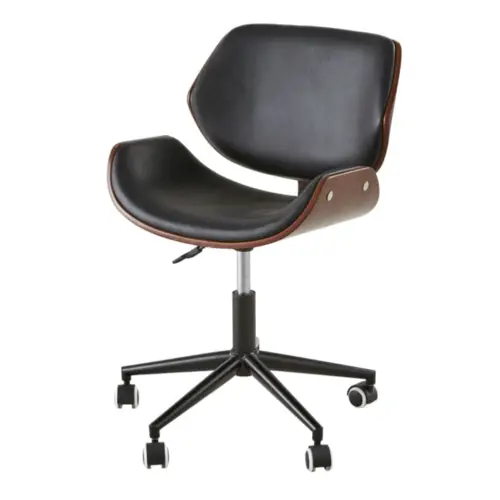 nouvelle deco bureau idee shopping chaise de bureau cuir et bois mid century
