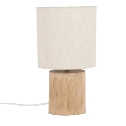 nouvelle deco bureau idee shopping lampe à poser bois et abat-jour ivoire