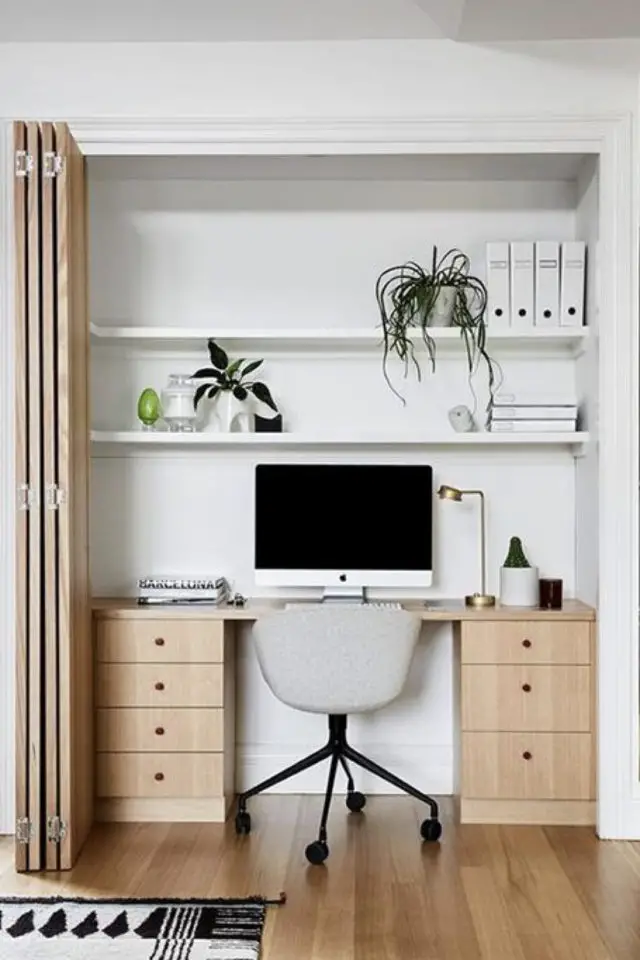 renfoncement gain de place bureau petit espace de travail sympa moderne