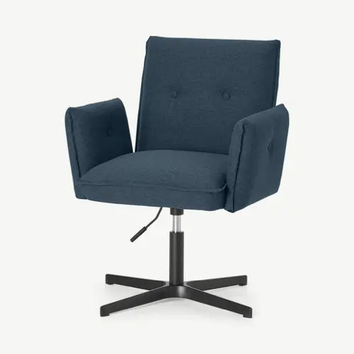 shopping redecorer bureau exemple fauteuil de bureau bleu pivotant élégant