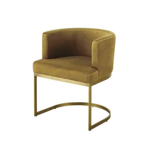 accessoire deco couleur automne exemple fauteuil de table couleur moutarde