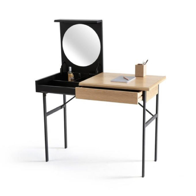 amenagement bureau studio meuble gain de place Bureau-coiffeuse TIVARA