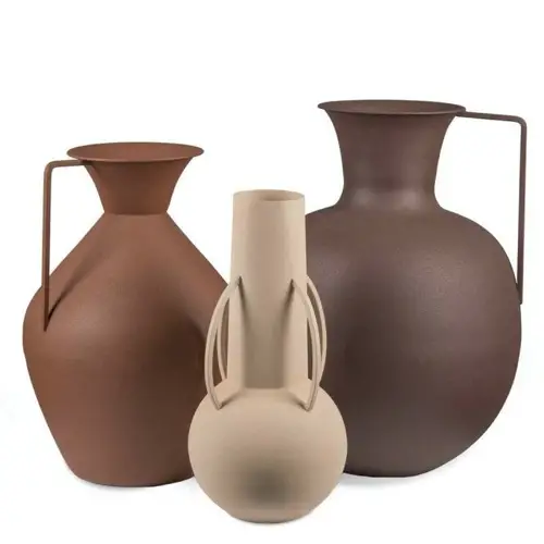 deco automnal moderne exemple vase décoration couleur brun naturel camaïeux