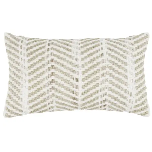 decoration slow living salon accessoire housse de coussin rectangulaire naturel et blanc