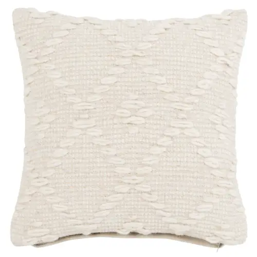 decoration slow living salon accessoire housse de coussin ton sur ton écru macramé