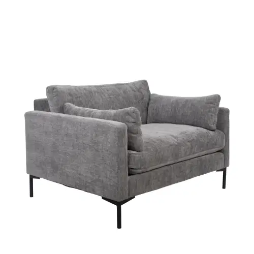 decoration slow living salon accessoire fauteuil taille XL gris chiné