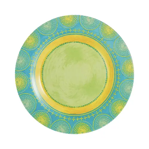 exemple vaisselle coloree assiette plate vert bleu jaune couleur