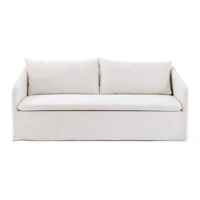 meuble slow deco salon canapé blanc nouveauté pas cher 2 à 3 personnes