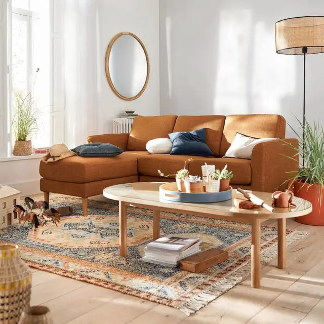 promo deco mobilier la redoute salon séjour canapé d'angle moderne et confortable pas cher