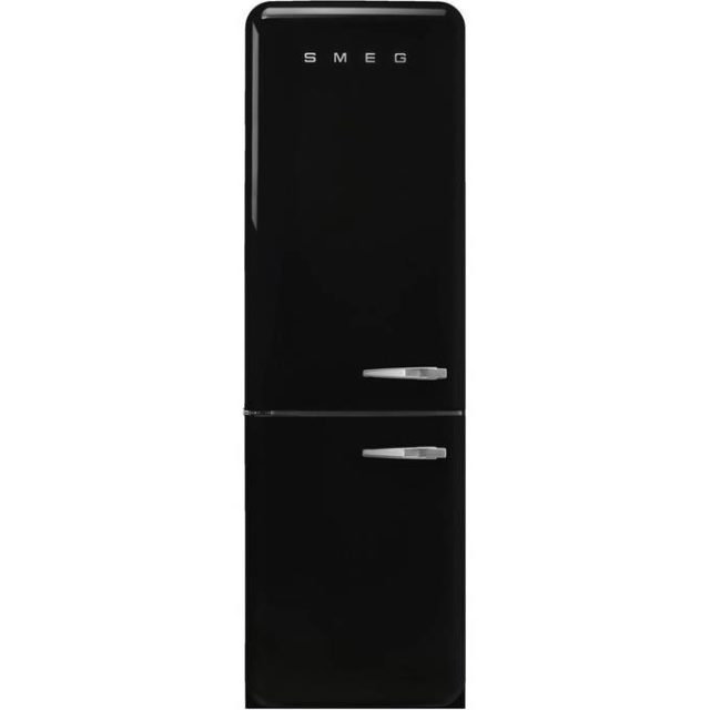 cuisine masculine accessoire deco design Réfrigérateur combiné noir 2 portes smeg