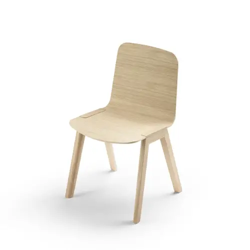deco meuble design minimal Chaise Heldu chêne naturel