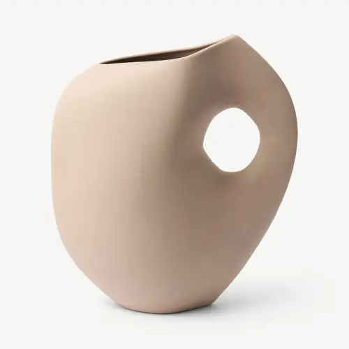 deco meuble minimaliste elegant Vase organique, rose blush