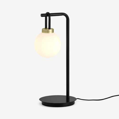 deco meuble minimaliste elegant Lampe de table, métal noir et laiton antique