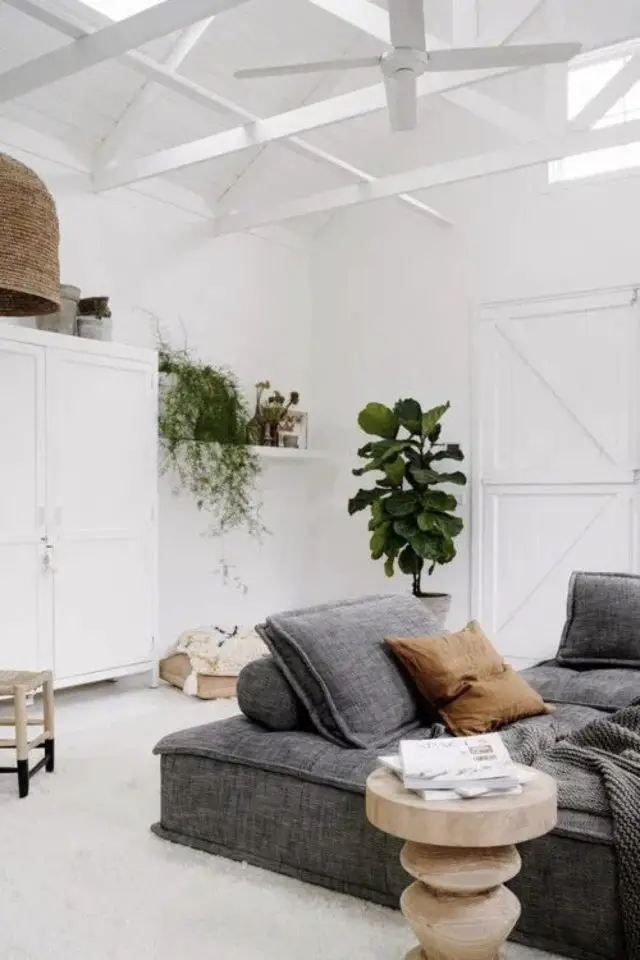 salon cosy brio lounge chair exemple couleur gris méridienne modulable canapé angle