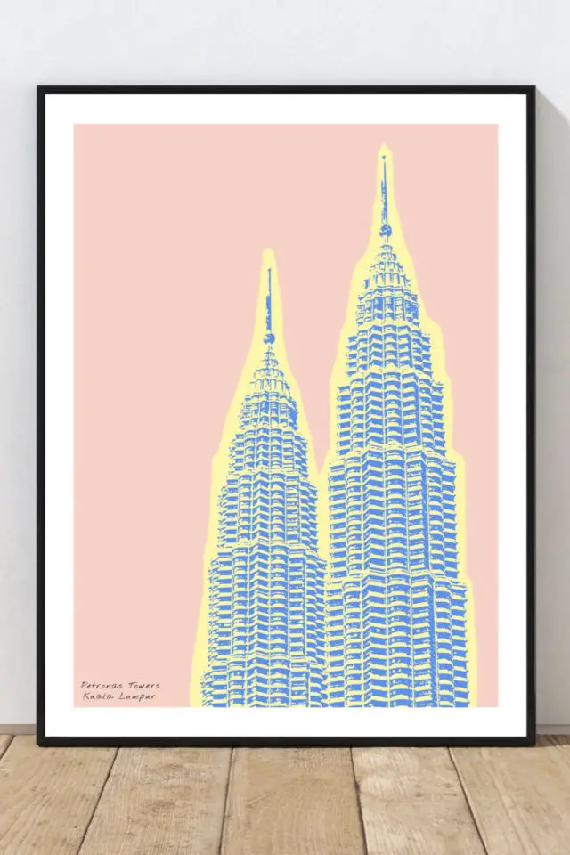 Ou trouver affiche voyage Malaisie affiche tours Petronas art work