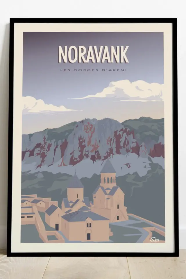 Ou trouver affiche voyage Arménie Noravank monastère montagnes 