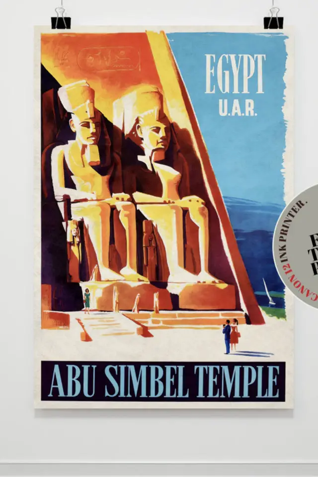Ou trouver affiche voyage Egypte Abu Simbel temple 