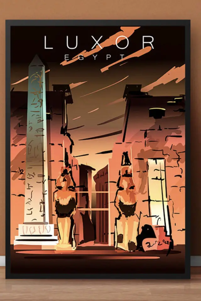 Ou trouver affiche voyage Egypte Luxor pharaon obélisque pyramides temple