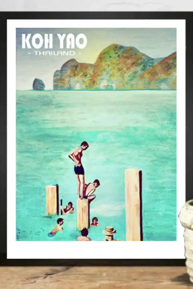 Ou trouver affiche voyage Thailande affiche mer koh tao koh yao 
