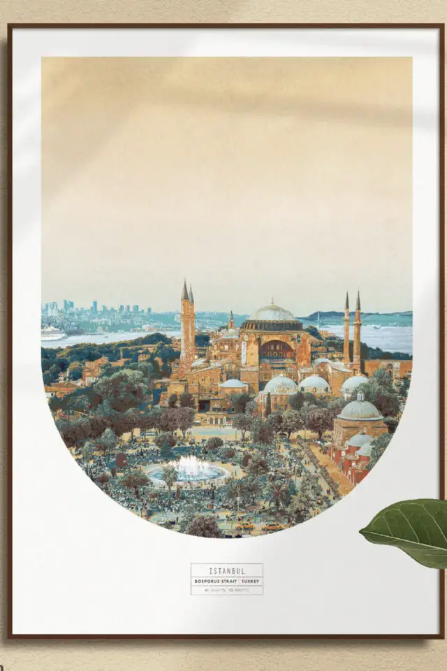 Ou trouver affiche voyage Turquie Istanbul cathédrale mosquée sainte Sophie 