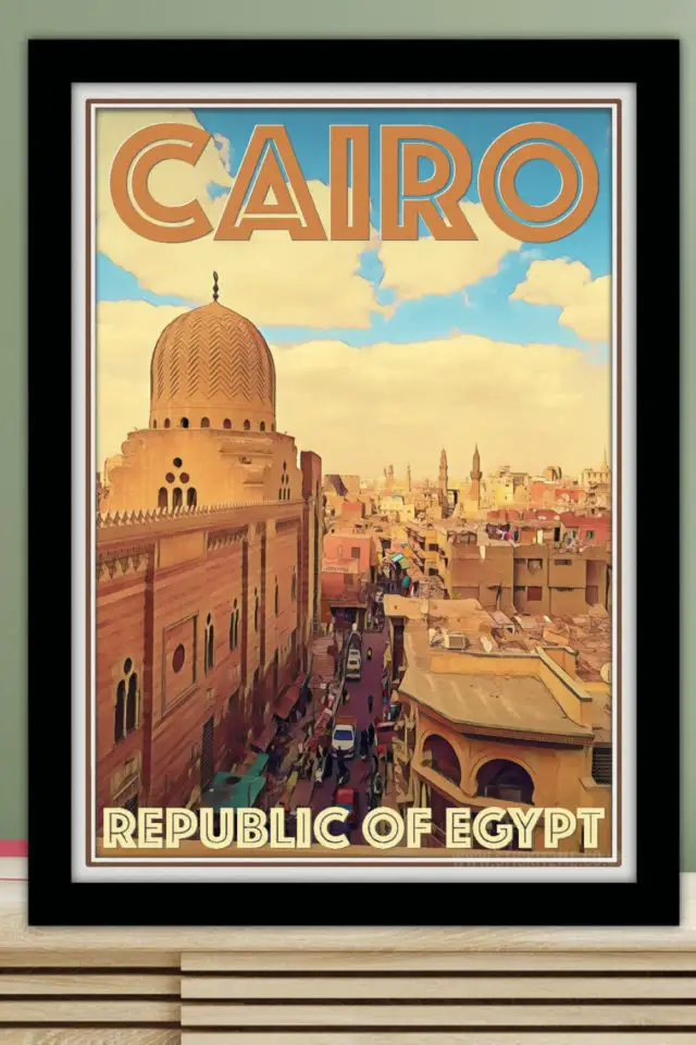 Ou trouver poster vintage voyage Egypte Le Caire Cairo 