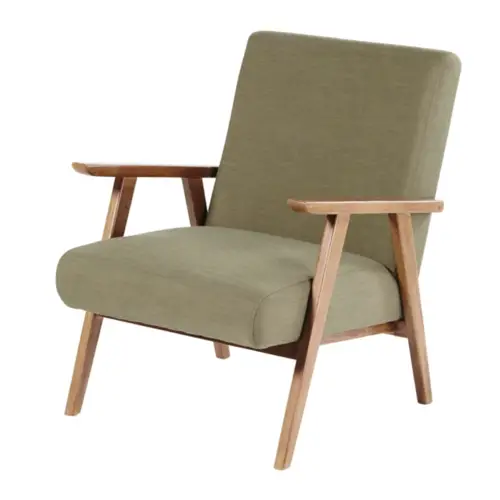 deco meuble style nature moderne Fauteuil vintage vert kaki