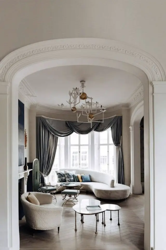 decoration tendance incurve rond intérieur classique chic canapé arrondi moderne mélange style