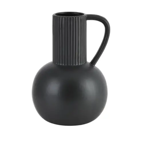 idées cadeaux zodio Vase cruche céramique noir ht24.8cm