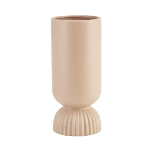 idées cadeaux zodio Vase céramique marron grand diam13.5 X ht31.1cm