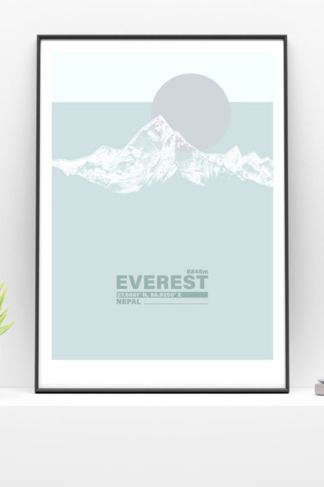ou trouver affiche voyage nepal illustration mont Everest passion trekking montagne