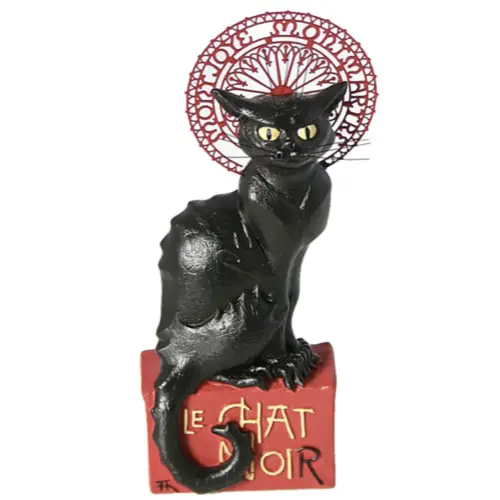 ou trouver deco gothique statuette chat noir cabaret 19ème siècle
