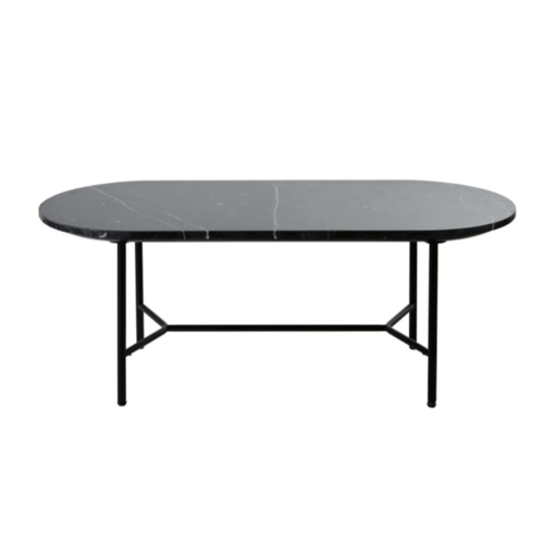 ou trouver deco moderne incurvee Table basse ovale en marbre noir