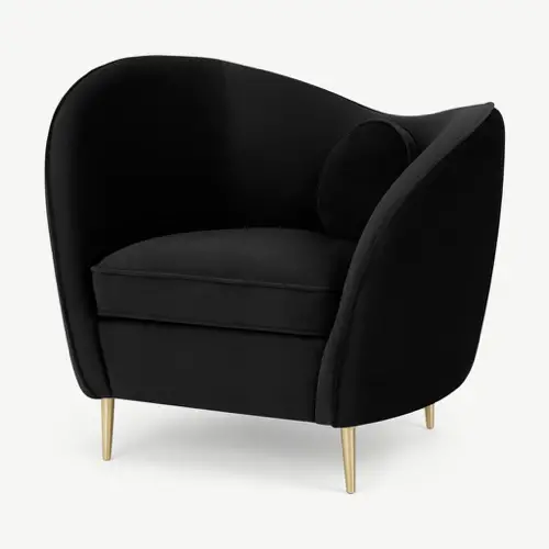 ou trouver meuble et luminaire style goth fauteuil arrondi romantique velours foncé
