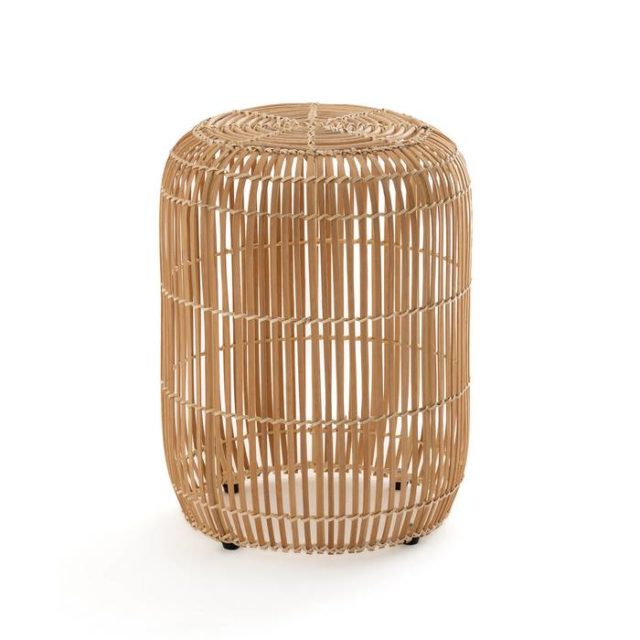 style nature tendance deco idee Bout de canapé tressage en bambou