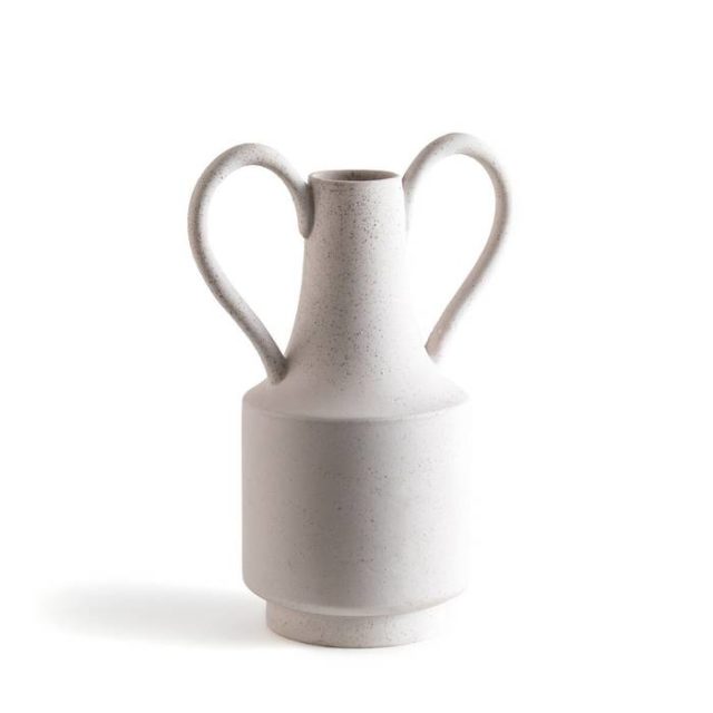 style nature tendance deco idee Vase amphore en céramique H33,5 cm couleur écru