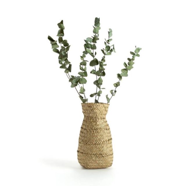 objet deco slow living dessus enfilade Vase décoratif en herbier H25 cm