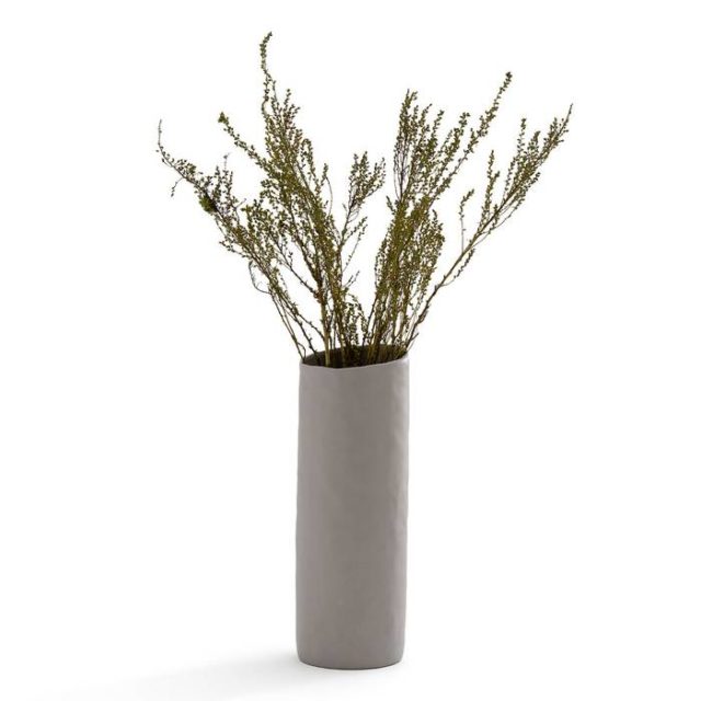 objet deco slow living dessus enfilade Vase en céramique H24,5 cm gris brut