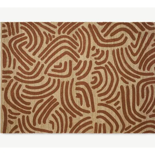 soldes touche couleurs organique rouille terracotta Made Grand tapis en jute imprimé terracotta 149 € 69 € 