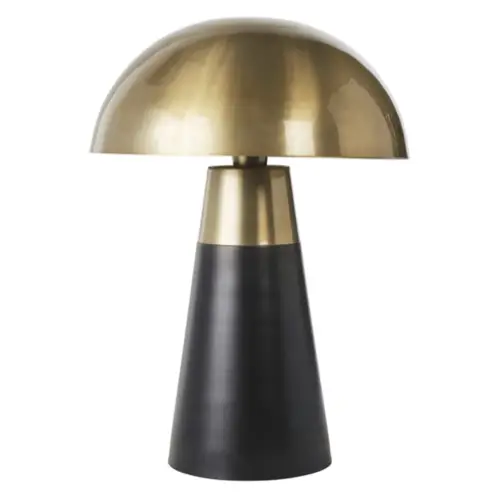 entree decoration mobilier moderne Lampe vintage en métal recyclé doré et noir