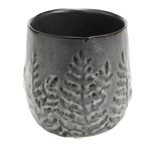 vase cache pot deco buffet nature Cache pot de fleur en céramique grise