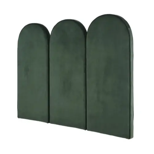 decoration couleur vert moderne Tête de lit modulable professionnelle en velours vert 60x140.5