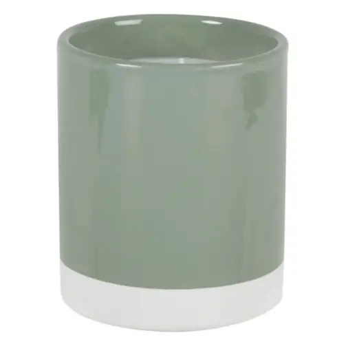 decoration couleur vert moderne Bougie parfumée en céramique verte et blanche 190 g