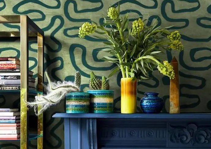 idee deco vert papier peint peinture plante inspiration pour toute la maison moderne vintage classique