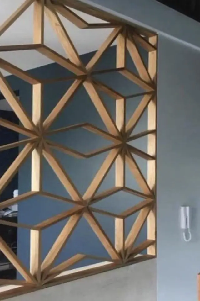 idées claustra intérieur claustra intérieur en bois motifs géométriques