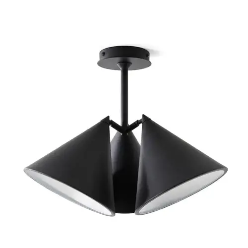 ou trouver luminaire style minimaliste Suspension cône plafonnier noir couloir entrée