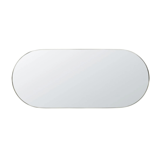 ou trouver miroir arrondi pas cher Miroir ovale en métal doré 51x118