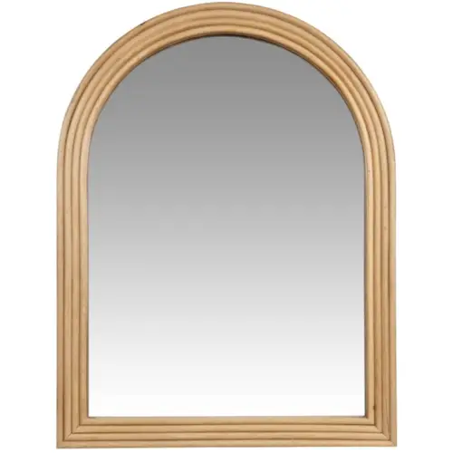 ou trouver miroir arrondi pas cher Miroir arrondi en rotin marron 45x59 arche bois